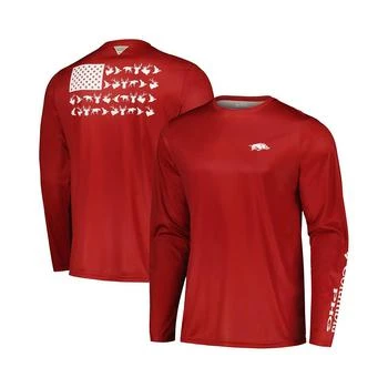 Columbia | Men's Cardinal Arkansas Razorbacks Terminal Shot Omni-Shade Omni-Wick Long Sleeve T-shirt 