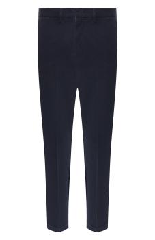 Zegna | ZEGNA 男士海军蓝色棉质挽脚休闲裤 VS132-ZZ361-B09商品图片,满$250享9.8折, 独家减免邮费, 满折