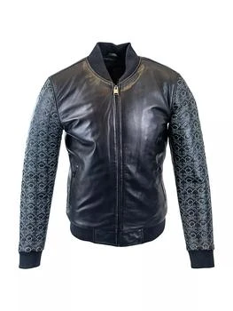 Maceoo | Leather Sleeve Mini Skull Jacket,商家Saks Fifth Avenue,价格¥4493