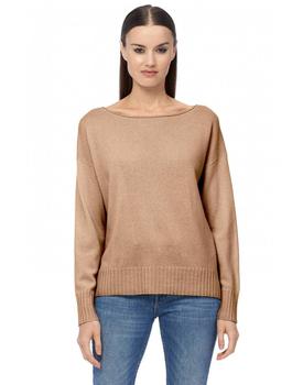 360 Cashmere, 360 Cashmere | 360 Cashmere Sadie Relaxed Boat Neck Knit Colour: Llama商品图片 