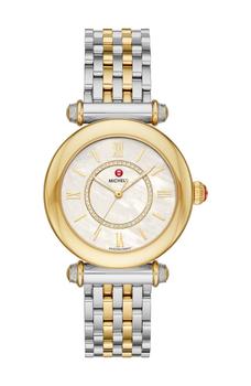 Michele | Women's Caber Diamond Two-Tone Bracelet Watch, 35mm - 0.19 ctw商品图片,6.1折