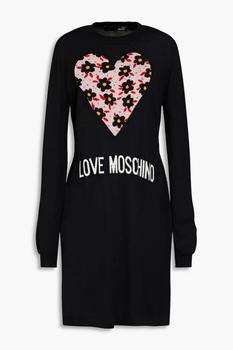 Love Moschino | Intarsia wool-blend mini dress商品图片,3折×额外7.5折, 独家减免邮费, 额外七五折