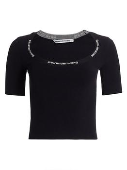 推荐Jacquard Trim Bodycon T-Shirt商品
