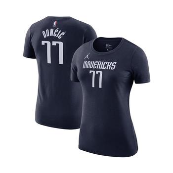 Jordan | Women's Luka Doncic Navy Dallas Mavericks Statement Edition Name Number T-Shirt商品图片,