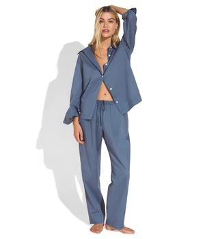 Eberjey | Organic Sandwashed Cotton Solid - The Long PJ Set 