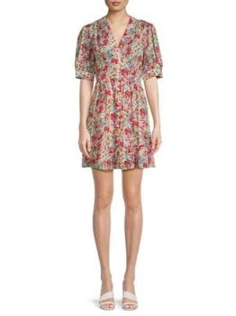 ba&sh | Floral Mini Fit and Flare Dress,商家Saks OFF 5TH,价格¥1036