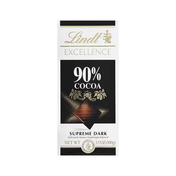 商品LINDT | - Bar Chocolate Cocoa 90% - Case of 12-3.5 oz,商家Macy's,价格¥371图片