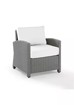 Crosley, Crosley Furniture | Crosley Furniture KO70023GY-WH 30.50 x 35 x 32.50 in. Bradenton Outdoor Armchair - Sunbrella White & Gray商品图片 