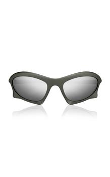 推荐Balenciaga - Women's Wrap-Frame Acetate Sunglasses - Silver - OS - Moda Operandi商品