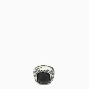 Nove25 | Nove25 Onyx Stone Square Chevalier Ring,商家Baltini,价格¥1149