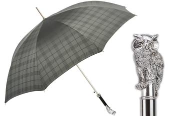 商品Pasotti Umbrellas | Pasotti 葩莎帝 银色猫头鹰伞,商家Unineed,价格¥932图片