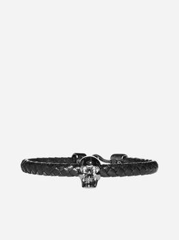 推荐Skull woven leather bracelet商品