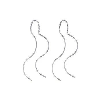 ADORNIA | Adornia Threader Earrings silver,商家Premium Outlets,价格¥100