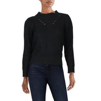 推荐525 America Womens Shaker Knit Long Sleeve Mock Turtleneck Sweater商品