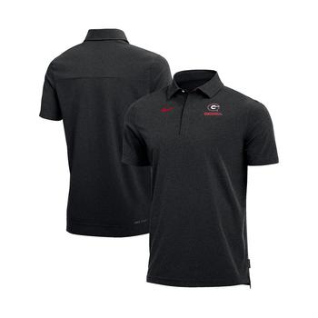 NIKE | Men's Heathered Black Georgia Bulldogs Coach Performance Polo Shirt商品图片,