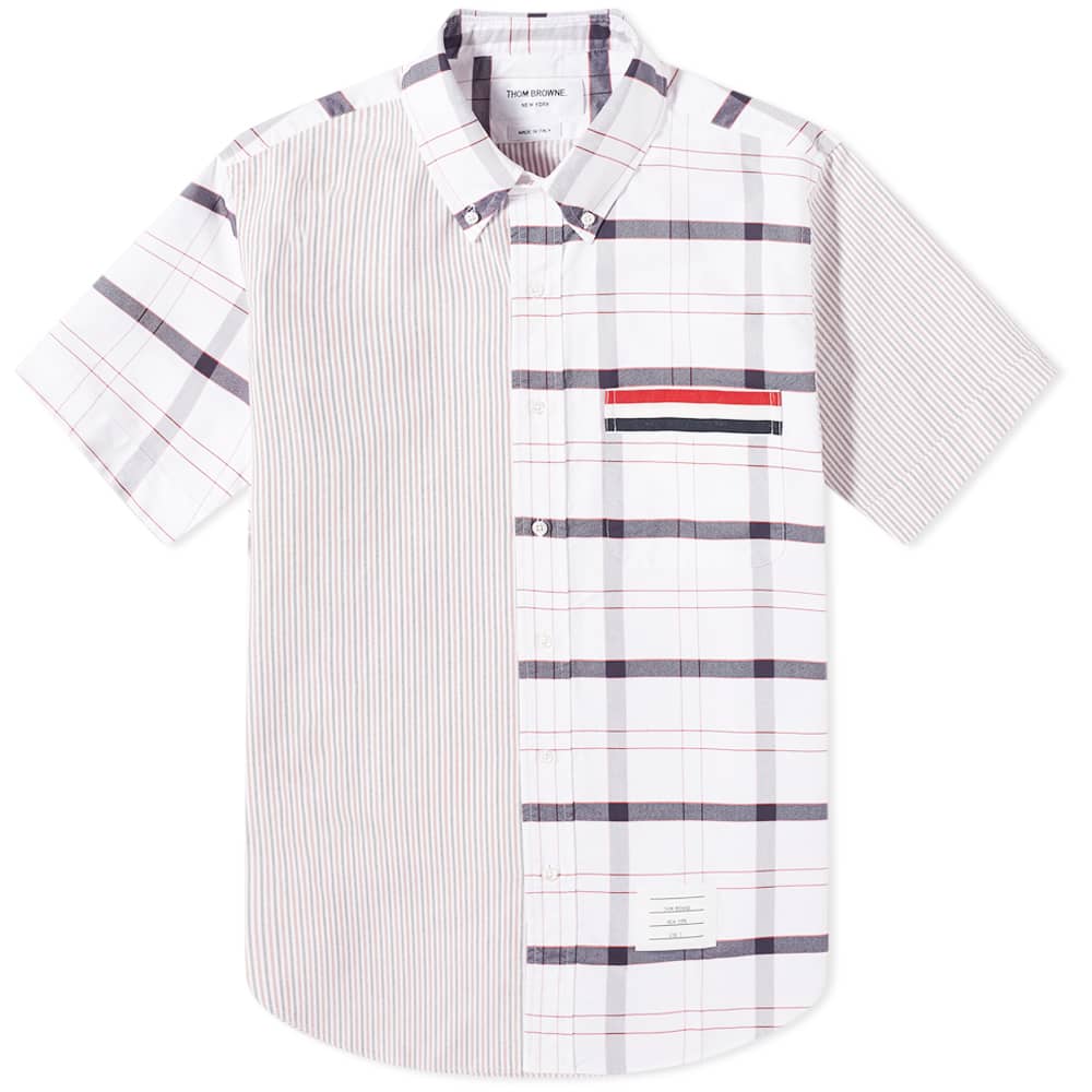 thom browne衬衫新款, Thom Browne | THOM BROWNE 男士格纹棉质衬衫 MWS258F-07857-960商品图片 独家减免邮费