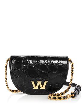 Alexander Wang | W Legacy Croc Embossed Saddle Crossbody商品图片,满$100享8折, 满折