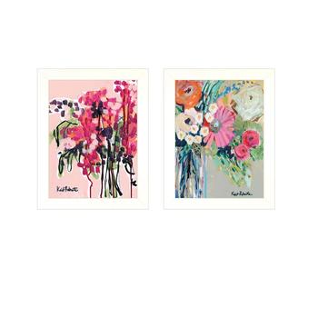 商品Trendy Décor 4U | Garden Flowers 2-Piece Vignette by Kait Roberts, White Frame, 15" x 19",商家Macy's,价格¥1145图片