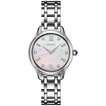 Seiko | Women's Diamond (1/10 ct. t.w.) Stainless Steel Bracelet Watch 30mm商品图片,9折×额外8.5折, 额外八五折