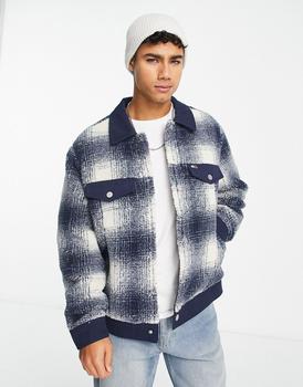 Tommy Jeans | Tommy Jeans check trucker jacket in blue商品图片,