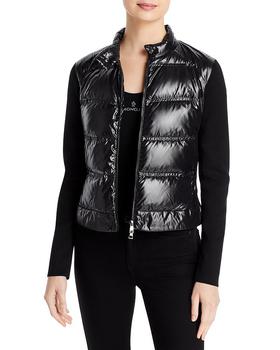 moncler polo直邮, Moncler | Quilted and Tricot Knit Cardigan商品图片 独家减免邮费