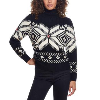 推荐Weatherproof Vintage Womens Cable Knit Geometric Funnel-Neck Sweater商品