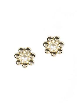商品ROSANTICA | Petalo Goldtone & Faux Pearl Stud Earrings,商家Saks Fifth Avenue,价格¥1495图片