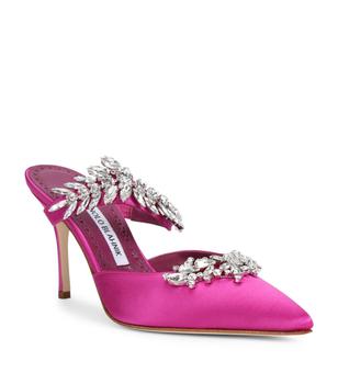 Manolo Blahnik, Manolo Blahnik | Satin Lurum Mules 90商品图片 