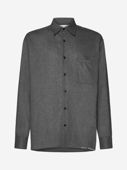 推荐Stretch wool blend shirt商品