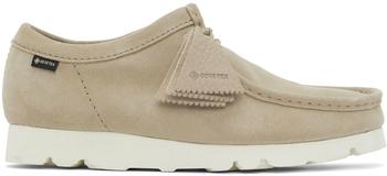 Clarks | Beige Suede Wallabee Gore-Tex Lace-Up Shoes商品图片,