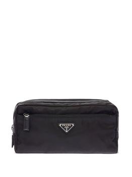 Prada | PRADA Re-Nylon and leather travel pouch商品图片,7.6折