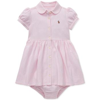 商品Ralph Lauren | Ralph Lauren Baby Girls Striped Knit Oxford Dress,商家Macy's,价格¥362图片