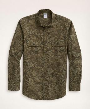 商品Regent Regular-Fit Sport Shirt, Floral Camouflage Print,商家Brooks Brothers,价格¥366图片