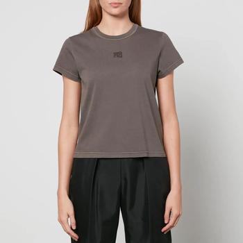 alexander wang attica, Alexander Wang | Alexander Wang Women's Essential Jsy Shrunk Tee W/Puff Logo & Bound Neck - Washed Cola商品图片 