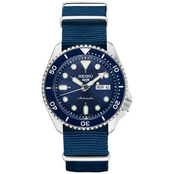 推荐Men's Automatic 5 Sports Blue Nylon Strap Watch 43mm商品