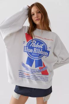 推荐Pabst Blue Ribbon Beer Logo Pullover Sweatshirt商品