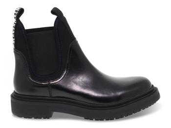 推荐Bikkembergs Mens Black Leather Ankle Boots商品