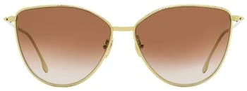 推荐Victoria Beckham Women's Cat-Eye Sunglasses VB209S 722 Gold 59mm商品