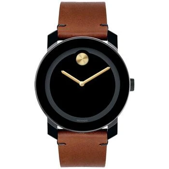 推荐摩凡陀Movado Unisex Swiss Bold Rustic Brown Leather Strap Watch 42mm 3600305商��品