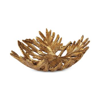 商品Uttermost | Oak Leaf Metallic Gold Bowl,商家Macy's,价格¥2151图片