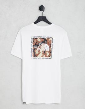 推荐The North Face Topographic back print t-shirt in white Exclusive at ASOS商品