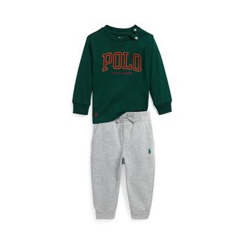 Ralph Lauren | Baby Boys Logo T Shirt and Fleece Pants Set商品图片,