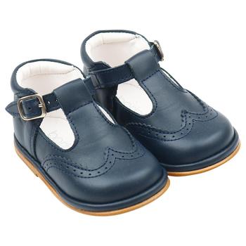 商品Babyshoes | Ryan Navy Leather Shoes,商家Designer Childrenswear,价格¥352图片