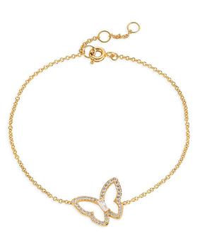 推荐Cirque Cubic Zirconia Butterfly Link Bracelet in 18K Gold Plated商品