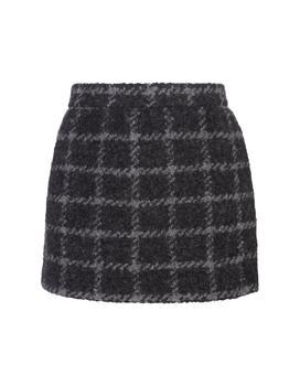 推荐RED Valentino Woman Black Check Wool Mini Skirt商品