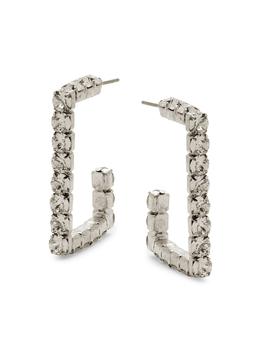 商品Archie Silverplated & Swarovski Crystal Hoop Earrings,商家Saks OFF 5TH,价格¥409图片