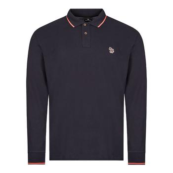 Paul Smith | Paul Smith Long Sleeve Zebra Polo Shirt - Navy商品图片,7折