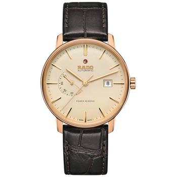 雷达男表价格, Rado | Men's Coupole Classic Automatic Brown Leather Strap Watch 41mm商品图片 