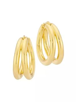 Roberto Coin | 18K Yellow Gold Double Hoop Earrings/32MM,商家Saks Fifth Avenue,价格¥18258