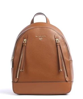 推荐Ladies Brooklyn Medium Pebbled Leather Backpack - Brown商品